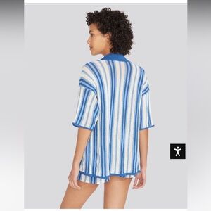 Solid and striped cover up set NWT